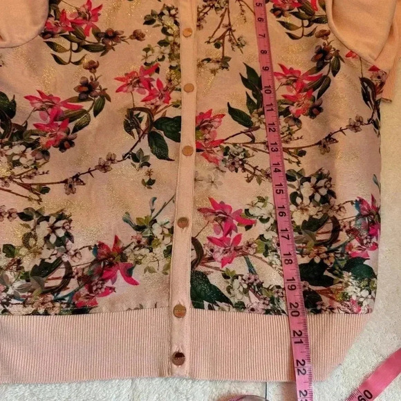 Ted BakerBlossom Jacquard Cardigan Size 2 - Picture 10 of 10
